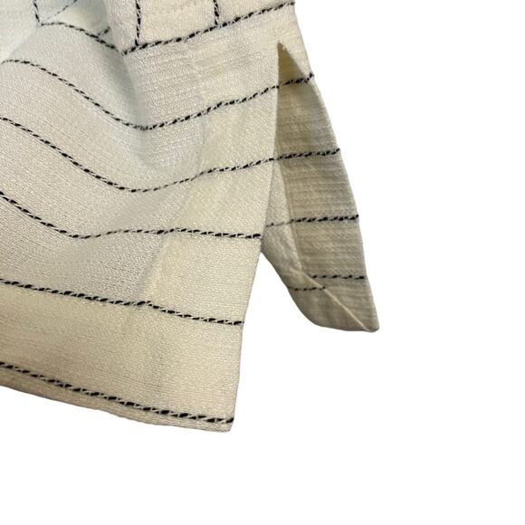 Eileen Fisher Ivory Ecru Striped Bateau Neck Top Size Small - Picture 7 of 10